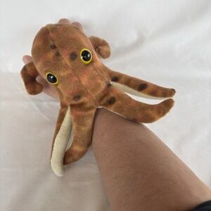 Wild Republic Huggers Octopus Slap Bracelet Plush 6" Soft Brown Stuffed Animal